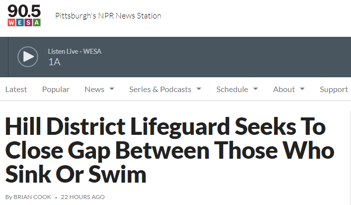 Hill District Lifeguard Seeks to Close Gap Between Those Who Sink or Swim
