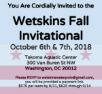 Westskins Fall Invite, 2018, October 6 & 7