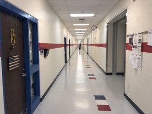 Hallway in the CV school. 