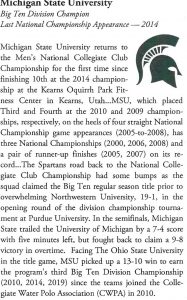 About MSU water polo